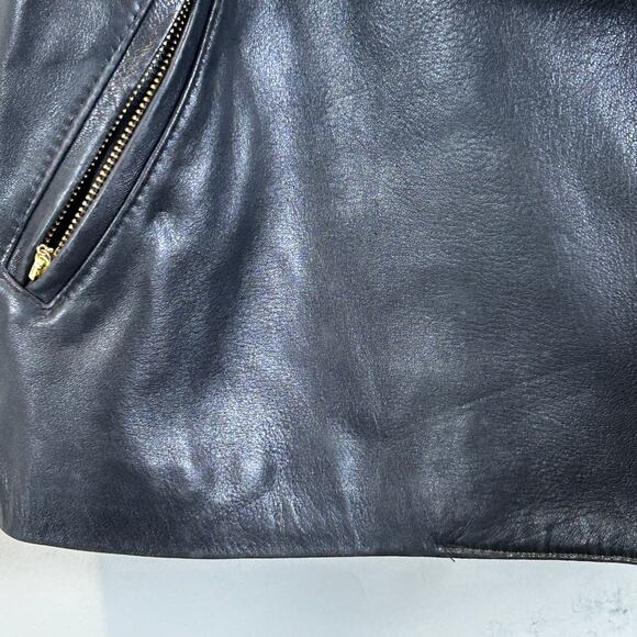 Danier Buttery Soft Leather Asymmetrical Zip Vest w/ Belt Women's XS - Picture 9 of 11